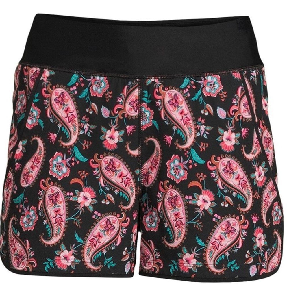 Lands' End Women's 8” inseam Quick Dry Swim Shorts with Panty 18W NWOT